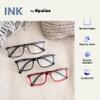 OPULIZE INK Reading Glasses - Value 4 Pack - Large Rectangular Frame - Spring Hinges - Scratch Resistant - Grey Red - Mens Womens +1.50 view 4
