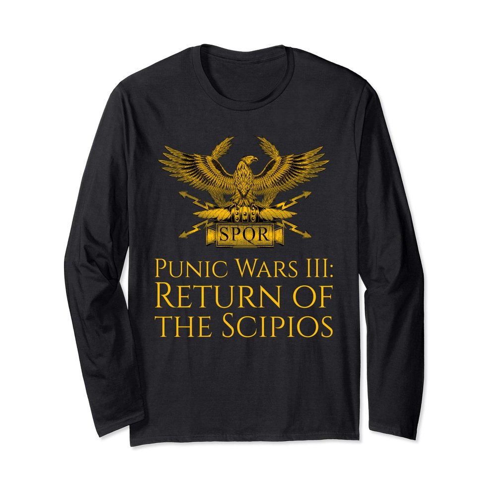 Ancient Roman Eagle Aquila SPQR Rome Third Punic War History Long Sleeve T-Shirt