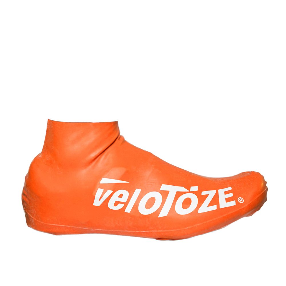 veloToze Short 2.0 Shoe Cover for Road Cycling Shoes (Viz-Orange, Large/XL (EU 43-47))
