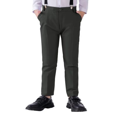 Boys' Dress Pants Gray Boys School Uniform Pants for Kids Suit Pants Trousers for Baptism Golf Easter Wedding Size 10