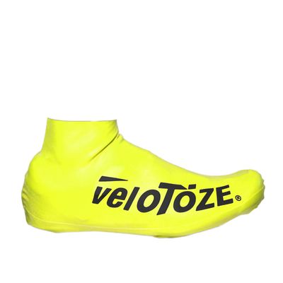 veloToze Short 2.0 Shoe Cover for Road Cycling Shoes (Viz-Yellow, Large/XL (EU 43-47))