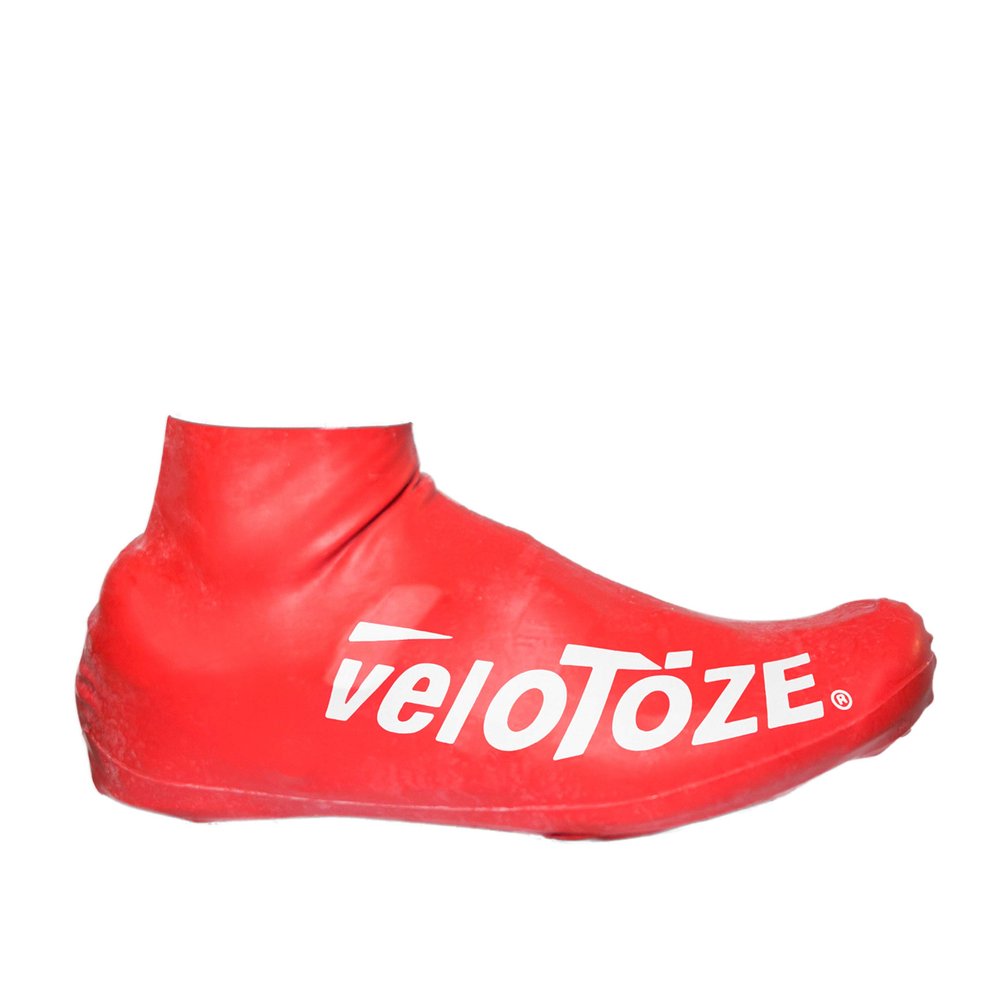 veloToze Short 2.0 Shoe Cover for Road Cycling Shoes (Red, Small/Medium (EU 37-42.5))
