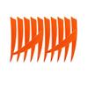 50 Pcs 4 Inch 5 Inch Archery Arrow Fletching Turkey Feather Fletching Right Wing Left Wing Feather Real Arrow Vanes for Hunting Arrow Accessories DIY Archery (5 inch/Right Wing, Orange) view 3