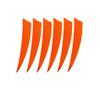 50 Pcs 4 Inch 5 Inch Archery Arrow Fletching Turkey Feather Fletching Right Wing Left Wing Feather Real Arrow Vanes for Hunting Arrow Accessories DIY Archery (5 inch/Right Wing, Orange) view 4