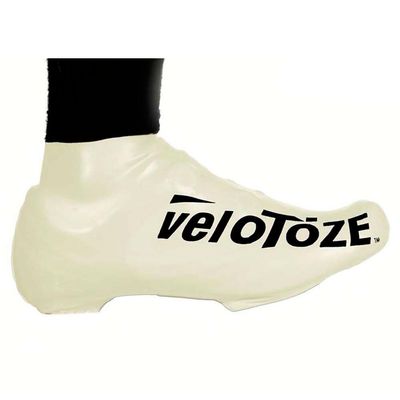 veloToze Short 2.0 Shoe Cover for Road Cycling Shoes (White, Small/Medium (EU 37-42.5))