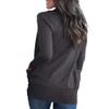 VOIANLIMO Women's Open Front Casual Long Sleeve Knit Classic Charcoal Black Cardigan Sweaters with Pockets S Size view 2