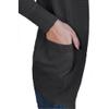 VOIANLIMO Women's Open Front Casual Long Sleeve Knit Classic Charcoal Black Cardigan Sweaters with Pockets S Size view 3