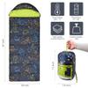AceCamp Sleeping Bag for Kids, Boys Girls Camping Bag, Glow in The Dark Portable Water-Resistant Toddler Sleeping Bag, Temp Rating 30F/ -1, for Camping, Hiking, Slumber Party (Kids) view 3