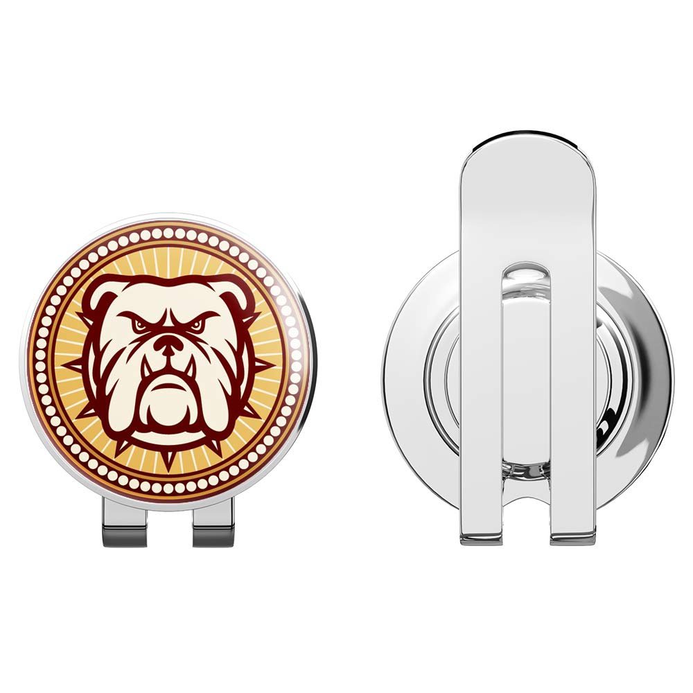 888 Graphics Angry Bulldog Head Label Golf Hat Clip with Magnetic Ball Marker