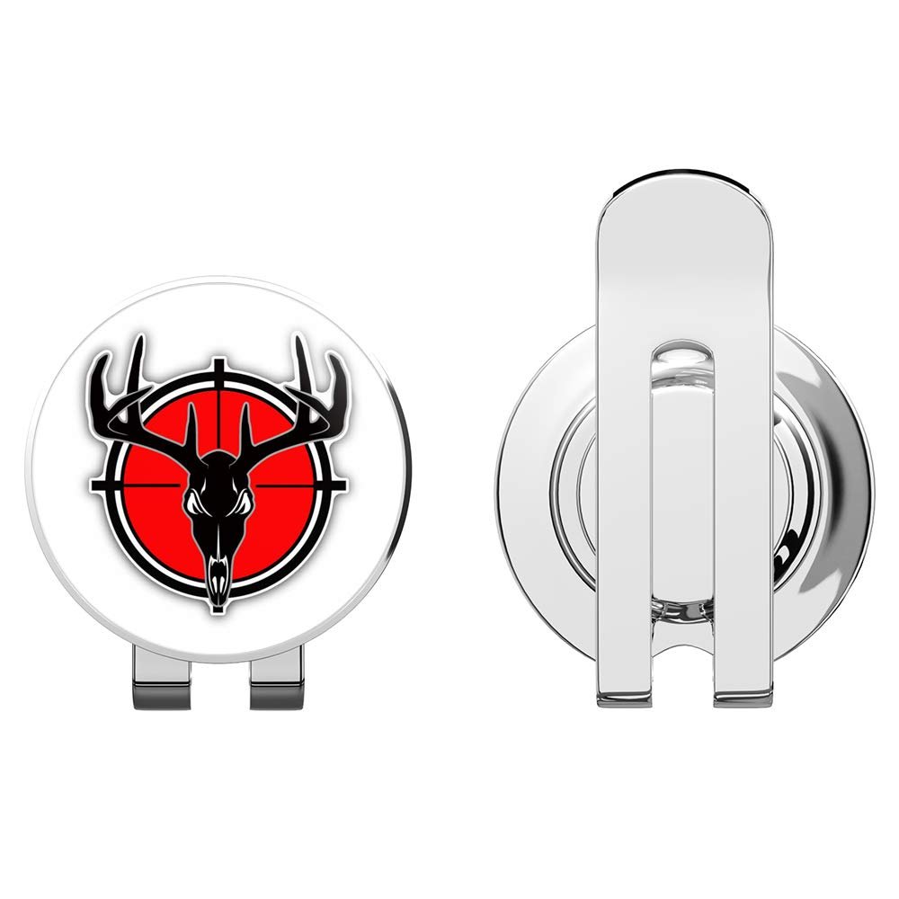 888 Graphics Deer Skull Target Hunting Golf Hat Clip with Magnetic Ball Marker