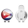 888 Graphics Cuba Map Flag Glossy Label Golf Hat Clip with Magnetic Ball Marker view 1