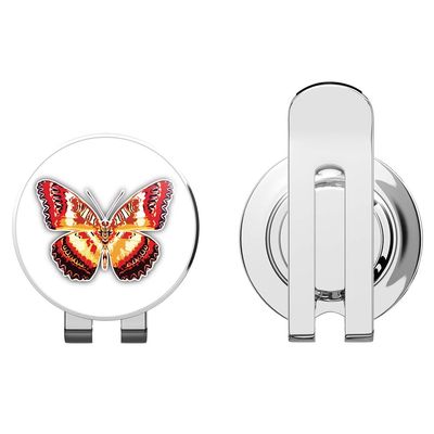 888 Graphics Cheerful Butterfly Golf Hat Clip with Magnetic Ball Marker
