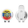 888 Graphics Ecuador Grunge Flag Golf Hat Clip with Magnetic Ball Marker view 1