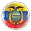 888 Graphics Ecuador Grunge Flag Golf Hat Clip with Magnetic Ball Marker view 2