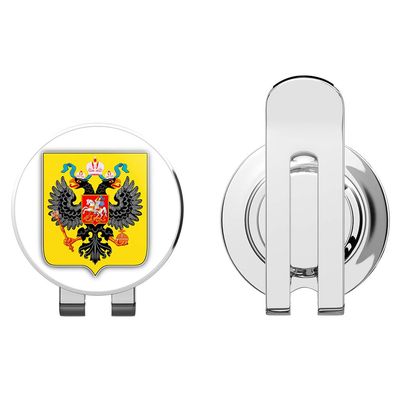 888 Graphics Coat of Arms Russian Empire Eagle Golf Hat Clip with Magnetic Ball Marker