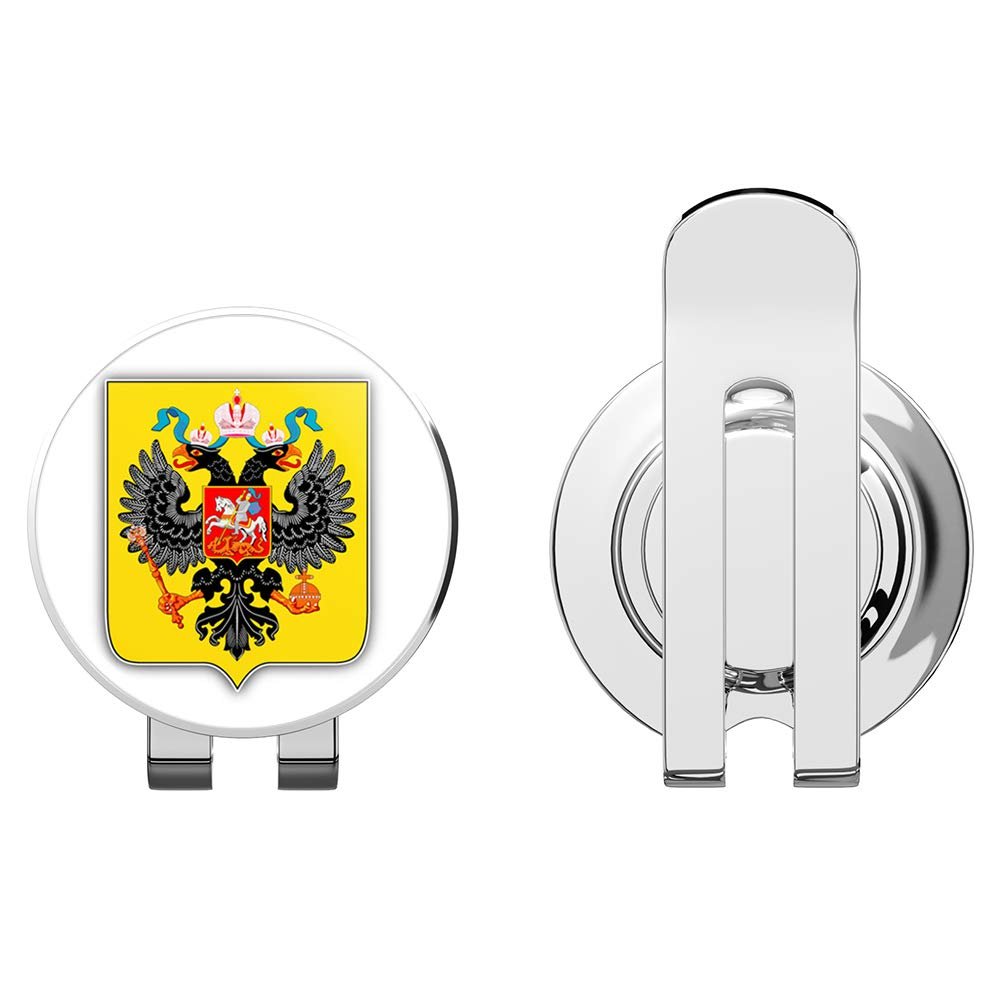 888 Graphics Coat of Arms Russian Empire Eagle Golf Hat Clip with Magnetic Ball Marker