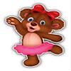 888 Graphics Cute Bear Girl Dancing Golf Hat Clip with Magnetic Ball Marker view 2