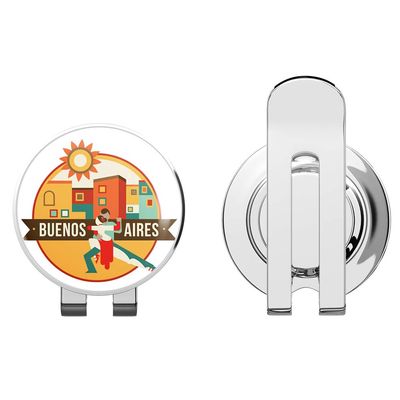 888 Graphics Buenos Aires World City Travel Golf Hat Clip with Magnetic Ball Marker