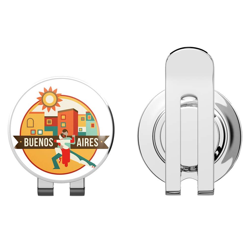 888 Graphics Buenos Aires World City Travel Golf Hat Clip with Magnetic Ball Marker