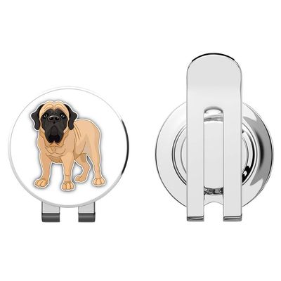 888 Graphics English Mastiff Mascot Dog Golf Hat Clip with Magnetic Ball Marker