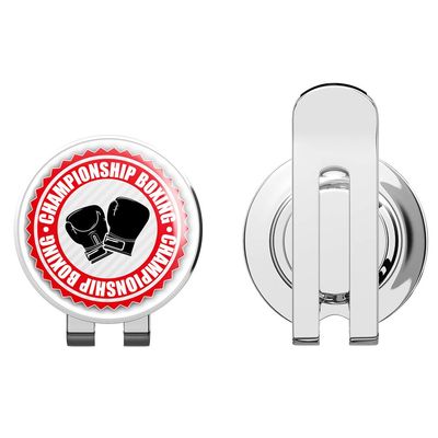 888 Graphics Boxing Championship Emblem Golf Hat Clip with Magnetic Ball Marker