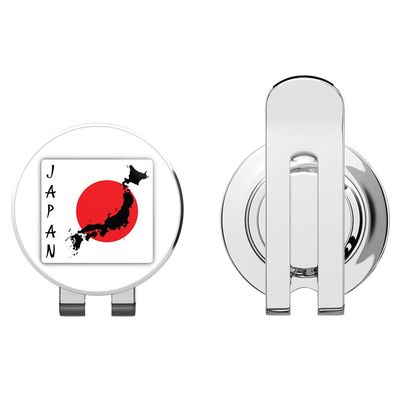 888 Graphics Map of Japan Golf Hat Clip with Magnetic Ball Marker