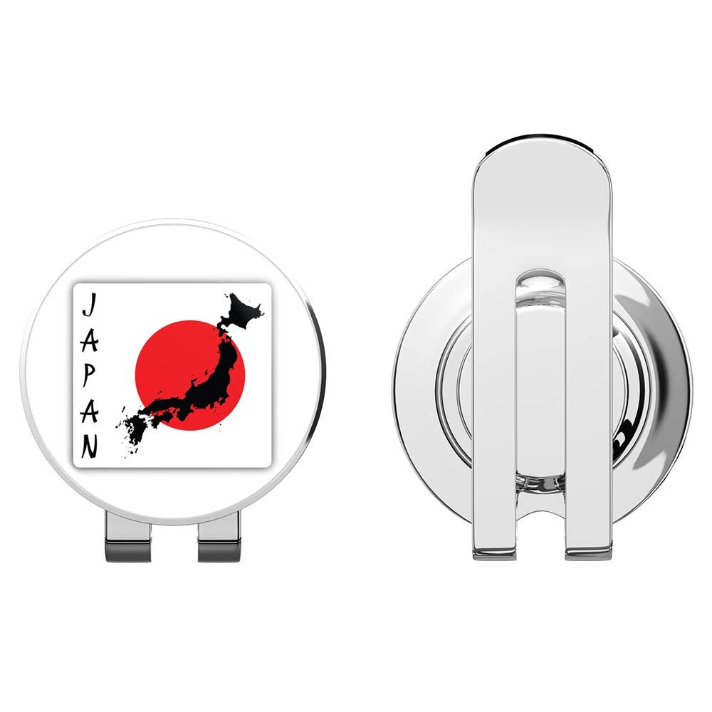 888 Graphics Map of Japan Golf Hat Clip with Magnetic Ball Marker