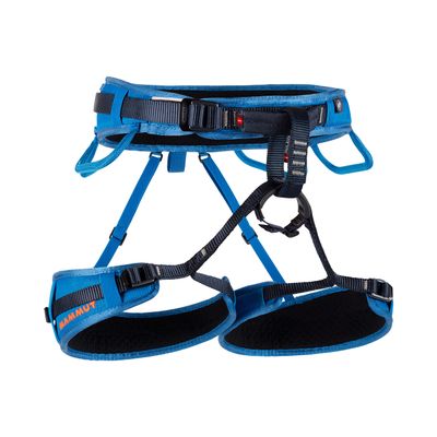 Mammut Ophir 3 Slide Climbing Harness for Men Adjustable, Lightweight, and Durable Gear for Rock, Gym, and Sport Climbing, Dark Gentian, Large