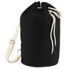 Adults Heavy Rope Draw Cord Closure Bag Unisex Gym Travel Shoulder Strap Sea Bag Black One Size