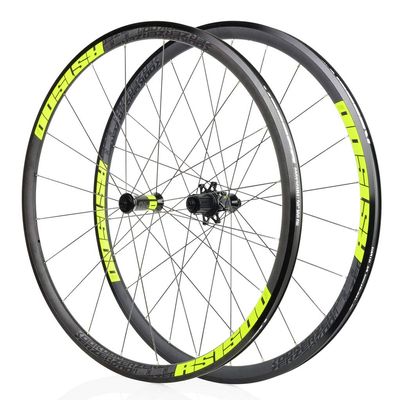 700C Bicycle Wheelset Front Rear Wheel for Road Bike Ultra-Light Rim Brake 8/9/10/11S Cassette Sprockets NBK Sealed Bearing QR 1740g (Size : Green)