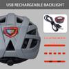 Adult-Men-Women Bike Helmet with Light - Mountain Road Bicycle Helmet with Replacement Pads & Detachable Visor view 4