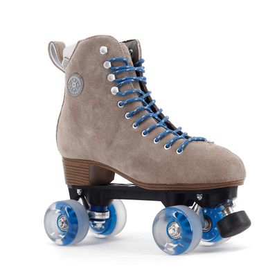 BTFL Pro Roller Skates Women, Kids & Men - Grey/Brown/Taupe, Suede Boot- Indoor, Outside, Rink, & Rhythmic Roller Skating. Stylish Colors Available (Tony Pro, US Womens: 11 / US Mens: 9.5)