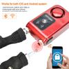 Chain Lock, Smart Bluetooth Chain Lock, 110 dB Anti Theft Smartphone Contro Lock for Motorbike/, Red view 4
