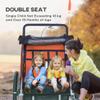 Aosom Elite 360 Swivel Bike Trailer for Kids Double Child Two-Wheel Bicycle Cargo Trailer with 2 Security Harnesses, Orange view 4