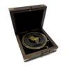 Antique Nautical Round Victorian Pocket Compass 2.75" Brass Navigation Compass with Black Wooden Box view 3