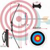 Mxessua 45" Youth Bow and Arrows Set for Kids 8-12 Teens Recurve Archery Beginner Gift Longbow Kit 9 Arrows, 4 Target Face Toy for Backyard Game Age 12-14 14-16 Blue view 2