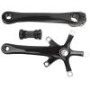 Keenso Crank Arm Set, Aluminium Alloy Folding Integrated Hollow Crank Left and Right Set Contains Middle Shaft Screw(Black) and Spare Parts view 4