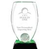 Crown Awards Crystal Golf Trophies, 9 1/2" Custom Engraved Hole in One Golf Trophy Award view 1