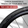 Fincci Pair 700x25c Tire - Road Bike Tires 700c, 25-622 with 1 mm Nylon Puncture Resistant - 120 TPI, Touring and Trainer Tires 700c for Street, Fixie, Hybrid, Adult Folding Bikes, Wheelset 700 x 25c view 2