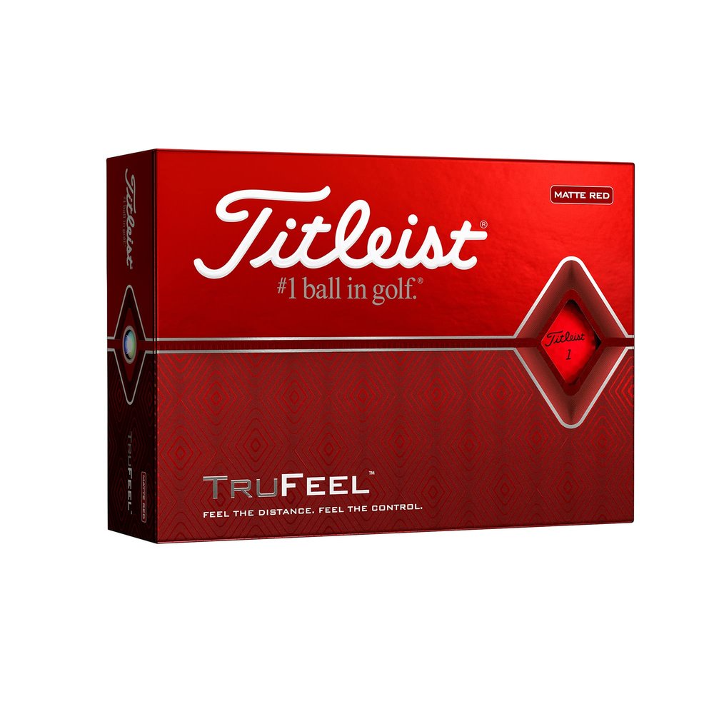 Titleist TruFeel Golf Balls, Matte Red, (One Dozen)