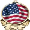 American Flag First Place Medal, 3" Gold USA Flag Trophy Medal Award 100 Pack Prime view 2