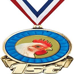3" Gold Chicken Medals, Chicken First Place Trophy Medal Award 50 Pack Prime