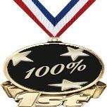 Corporate First Place Medal, 3" Gold Corporate 100% Trophy Medal Award 50 Pack Prime
