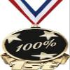 Corporate First Place Medal, 3" Gold Corporate 100% Trophy Medal Award 50 Pack Prime view 1
