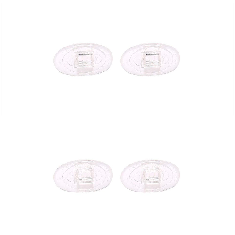NicelyFit Clear Push-on Nose Pads for Oakley Eyeglass Frames OX5079 OX5038 OX5066 OX5088 OX3102 OX5040 OX5042 etc. (Clear - 2 Pairs)