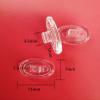 NicelyFit Clear Push-on Nose Pads for Oakley Eyeglass Frames OX5079 OX5038 OX5066 OX5088 OX3102 OX5040 OX5042 etc. (Clear - 2 Pairs) view 3
