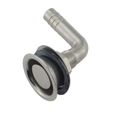 5/8"O.D. Universal 90 Stainless Steel Marine Boat Flush Mount Fuel Gas Tank Vent with Mounting Gasket Hardware Fitting for Marine Boat Yacht