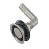 5/8"O.D. Universal 90 Stainless Steel Marine Boat Flush Mount Fuel Gas Tank Vent with Mounting Gasket Hardware Fitting for Marine Boat Yacht view 1