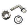 5/8"O.D. Universal 90 Stainless Steel Marine Boat Flush Mount Fuel Gas Tank Vent with Mounting Gasket Hardware Fitting for Marine Boat Yacht view 4