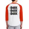 Custom 3/4 Sleeve T-Shirt Personalized Raglan Baseball T-Shirt Custom Unisex Raglan Shirt White-Orange view 3